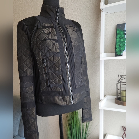 Blanc Noir Camo Moto Jacket Large - Picture 9 of 16